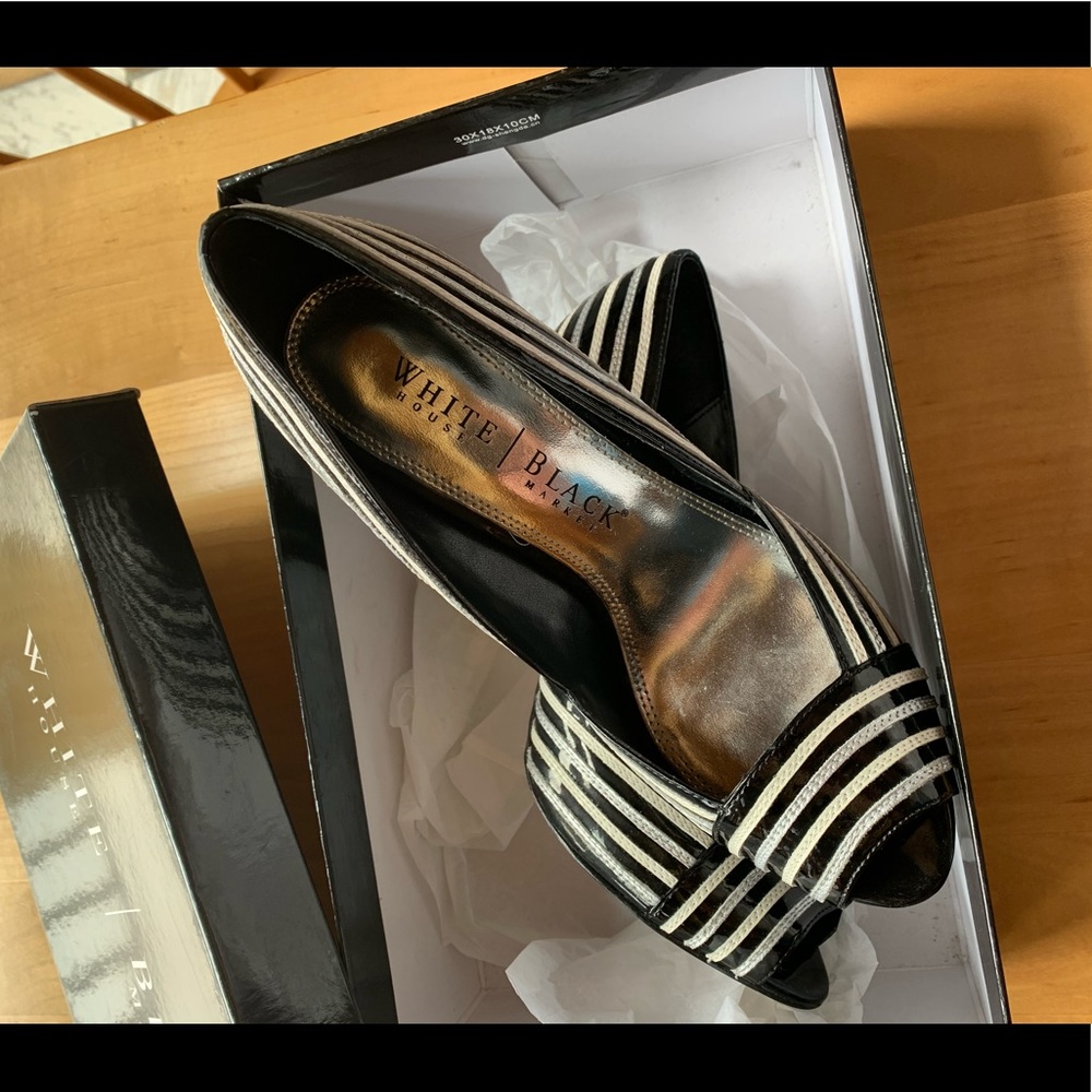 Black/White Party Heels